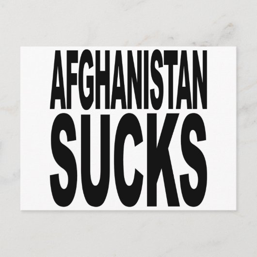 Afghanistan Sucks Briefkaart (Voorkant)