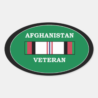 Afghanistan Veteraan Ovale Sticker