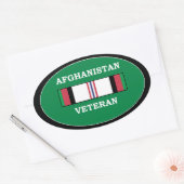 Afghanistan Veteraan Ovale Sticker (Envelop)