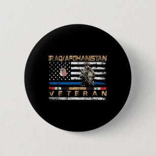 Afghanistan Veteraan  Vlag Patriottische Me Ronde Button 5,7 Cm