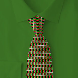 Afghanistan Vlag Baksteenpatroon Stropdas