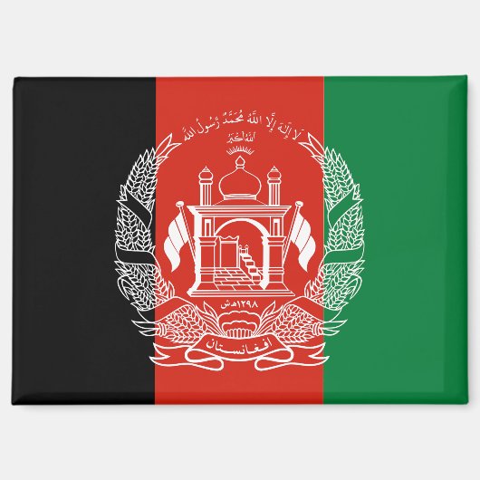 afghanistan vlag magnet magneet (Voorkant)