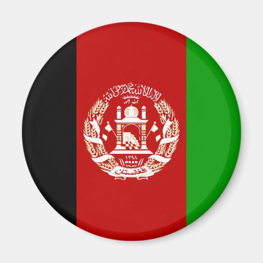 afghanistan vlag magnet magneet (Voorkant)