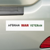 AFGHANISTAN WAR VETERANS BUMPERSTICKER (Op auto)