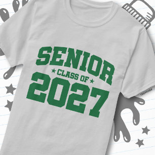 Afgroeijaar School Groen Afstudeerklas van 2027 T-shirt