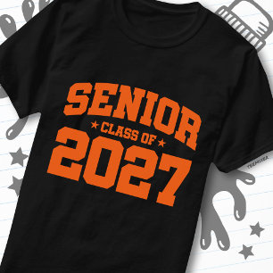 Afgroeijaar School Oranje Afstudeerklas 2027 T-shirt