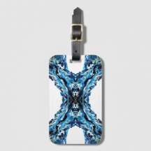 Afgrond Abstract Navyblauw Goud Witte Vloeibare Ku