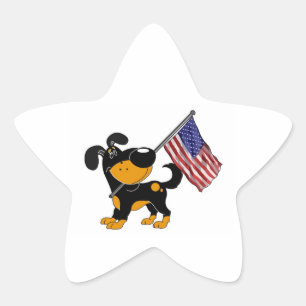 Afhalen met vlag ster sticker