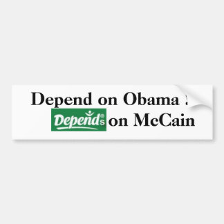 Afhankelijk van wie u ondersteunt bumpersticker