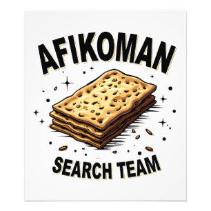 Afikoman-zoekteam Hanukkah Jewish Food Lovers Foto Afdruk