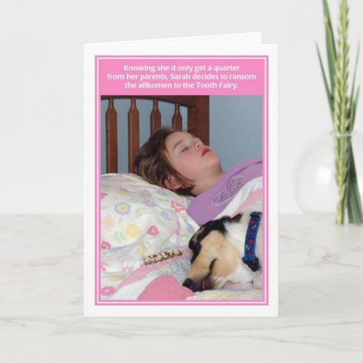 Afikomen Ransom Tooth Fairy Passover Card Kaart (Voorkant)