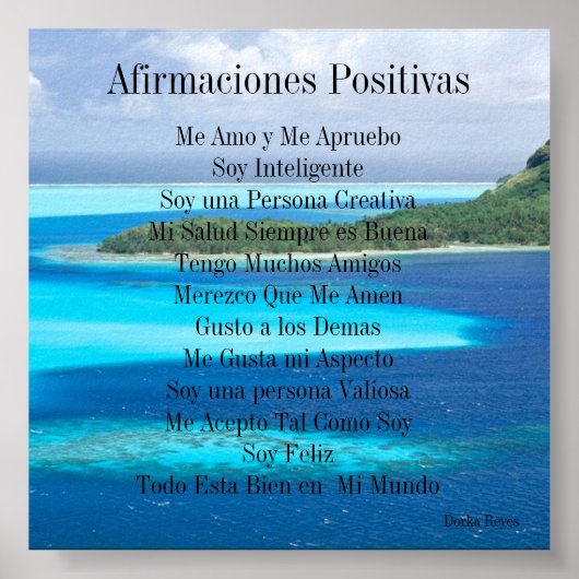 Afirmacionen Positiva Poster (Voorkant)