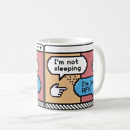AFK Gamer Pixel Art Mug – Funny Retro (Devant droit)