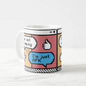 AFK Gamer Pixel Art Mug – Funny Retro (Devant gauche)