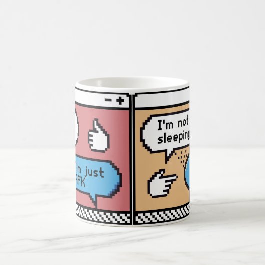 AFK Gamer Pixel Art Mug – Funny Retro (Centre)