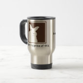 Afkeurende Rabbits Travel Mug Reisbeker (Voorkant links)