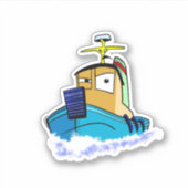Afkeurende sleepboot sticker (Voorkant)