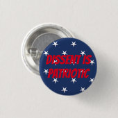 Afkeuring is patriottisch ronde button 3,2 cm (Voorkant /achterkant)