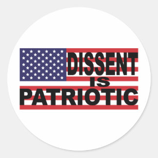 Afkeuring is patriottisch ronde sticker
