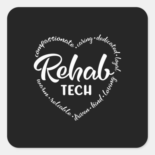 Afkicktechnologie, revalidatie, afkicken vierkante sticker (Voorkant)