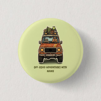 Afkoelen Off-Road Capybara Camping Op Maat Ronde Button 3,2 Cm