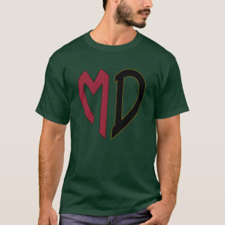 Afkorting van de staat Maryland T-shirt