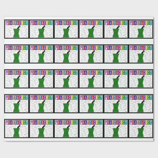 Afkortingen op papier voor apothekersverpakking (Vlak)