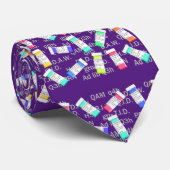 Afkortingen Stropdas Paars (Opgerold)