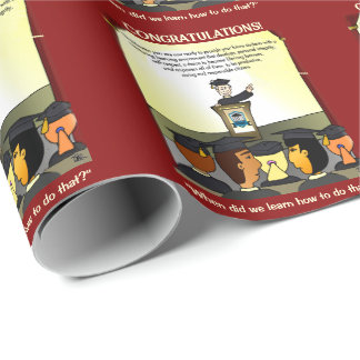 Aflat kaart voor afgestudeerden cadeaupapier