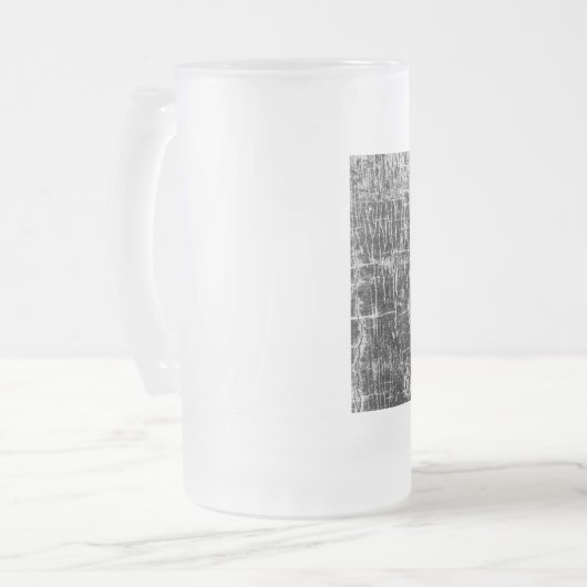 afloopmuren van glasbier mok (Voorkant links)