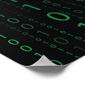 Aflopend binaire code poster (Hoek)