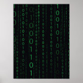 Aflopend binaire code poster (Voorkant)