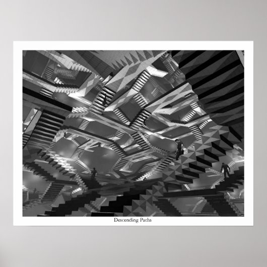 Aflopende paden poster (Voorkant)