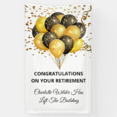 Aflossing van zwarte en goudConfetti Spandoek (Verticaal)