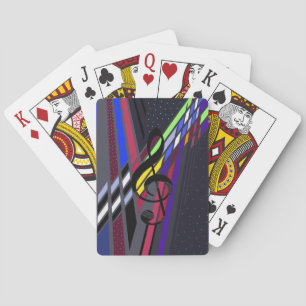 Afmetingen in muziek pokerkaarten