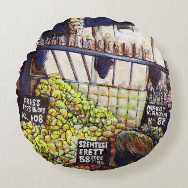 Afmetingen van Curiosity Rond Kussen (Voorkant)