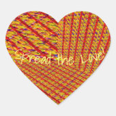 Afmetingen van Getextureerd afspeelbaar geluk met Hart Sticker (Voorkant)