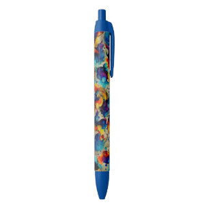 Afname kleurrijke vloeistofinkt blauwe inkt pen