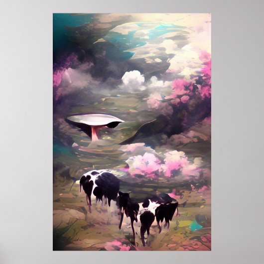 Afname van UFO-Koe Poster (Voorkant)
