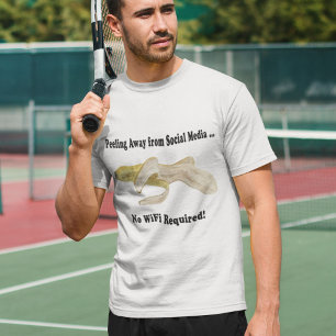 Afpellen van Social Media Banaan T-shirt