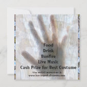 Afraid Doll Scary Halloween Semi Gloss Invitation Kaart (Achterkant)