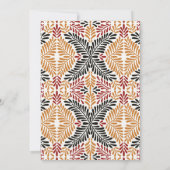 Afriana | Modern Ankara Kente Lizard Wedding Kaart (Achterkant)