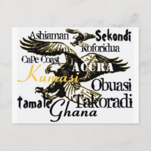 Afriankoko aangepast Ghana-briefkaart Briefkaart