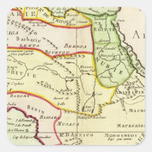Africa 20 vierkante sticker
