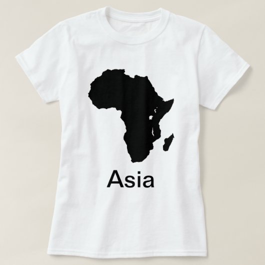 Africa Continental Asia T Shirt (Design voorkant)