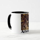 Africa Elephant Vintage Poster Mok (Voorkant links)