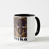 Africa Elephant Vintage Poster Mok (Voorkant rechts)