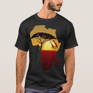 Africa Giraffe Map Pap Zuid Dieren Grote Vijf Safa T-shirt