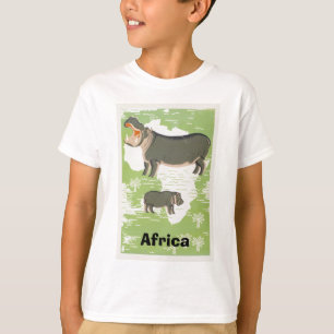 Africa Hippopotamus Hippo Oerwoud T-shirts