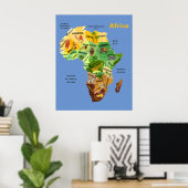 Africa Map artwork Poster (Thuiskantoor)